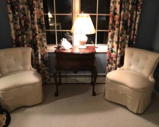 Pair of boudoir chairs