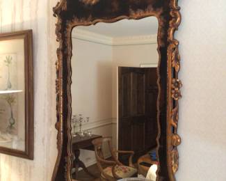 Large carved mirror, gold gilt. 51 1/2” x 28 1/4”