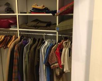 Coats, baby clothes, pillows