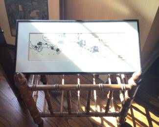 Bamboo magazine rack