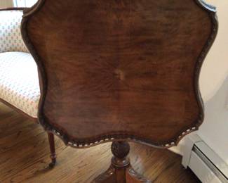 Tilt top table with gallery 27”x27”x30” H