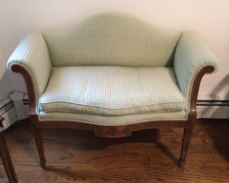 Small camel settee 19”x41”x33” H