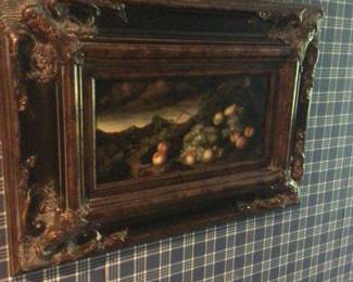 Fruit print in ornate frame