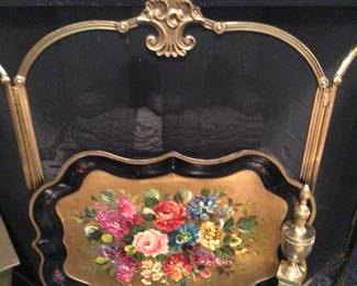 Tole tray, fire screen