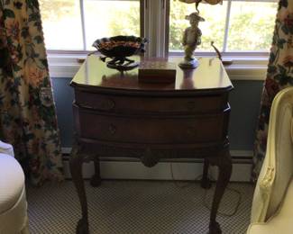 Mahogany console table 17”x28”x30” H
