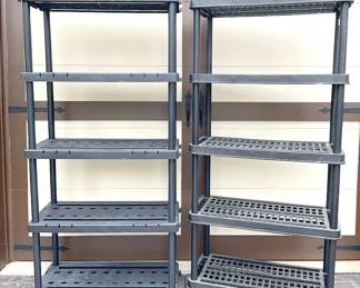 2 Black Plastic Shelves 