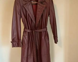 Etienne Aigner Full Length Leather Coat