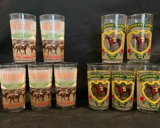 1980s Kentucky Derby Glasses