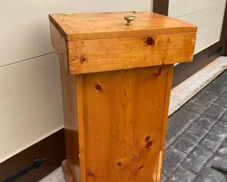 Vintage Wooden Waste Receptacle 