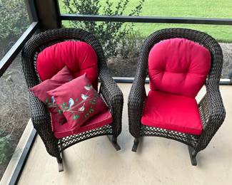Plastic Wicker Pair 