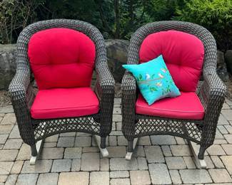 Plastic Wicker Rocking Chairs