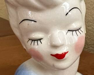 Vintage Glamour Girl Head Vase 1930's-1940's