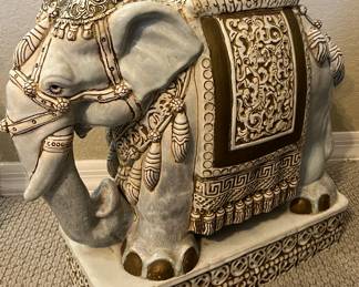 Ceramic Elephant Plant Stand 