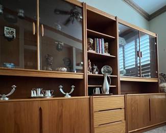 Danish Teak Hutch X 2, Danish Teak Bookcase