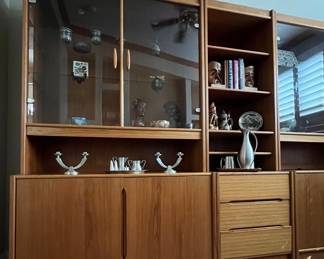 MCM Danish Teak Hutch X 2, Danish Teak Bookcase