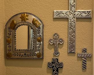 Holland Boone Metal Crosses, Metal Mirror