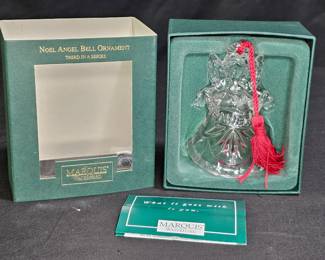 Waterford Marquis Crystal Noel Angel Bell Ornament