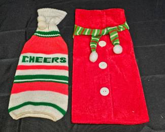 2 Holiday Wine Bottle Gift Bags