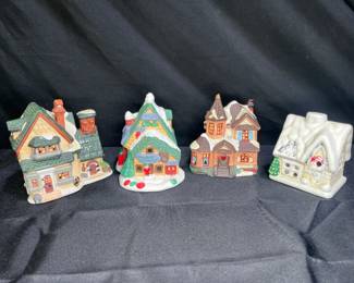 2001 Christmas Cobblestone Village Pieces & More