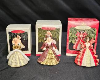 3 Holiday Barbie Keepsake Ornaments - 94, 96, & 97