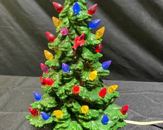 Vintage Lighted Ceramic Christmas Tree