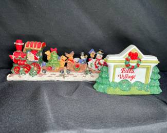 Village Christmas Accessories, Bills Village Sign+