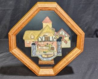 David Winter Pershore Mill Framed Wood Shadow Box