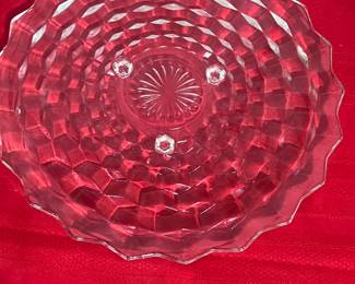Fostoria American Pattern Footed Platter