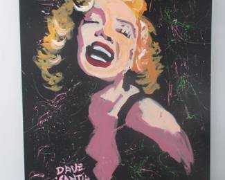 Dave Santia - Marilyn Monroe Stretched Canvas Speed Painting.