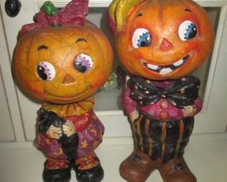 Vintage "Pumpkin Kids" Bobbleheads