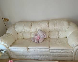 White Leather Sofa