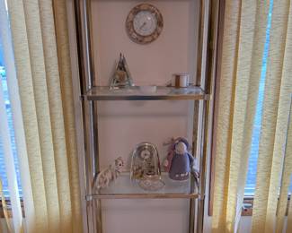 Gilt Gold Glass Shelving Unit
