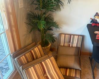 Faux tree, outdoor cushions