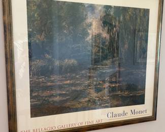 Monet framed poster approx. 38 x 34”