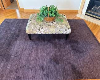 Area rug, ottoman
