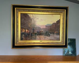 Paris Twilight by Robert Girrard framed print with COA approx. 38 x 28”