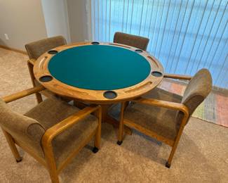 Game table, chairs