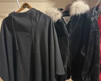 Harve Benard cape, Marvin Richard’s faux fur coat