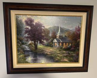 Thomas Kinkaid Streams of Living Waters with COA approx. 45 x 35”