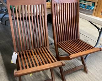 Teak Folding Chairs