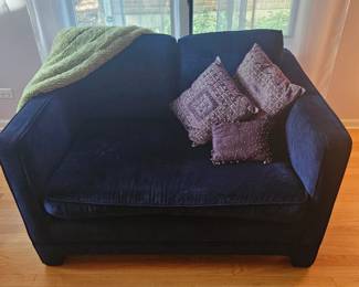 Deep Purple Velour Chair converts to Bed
