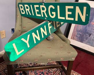 Vintage street sign