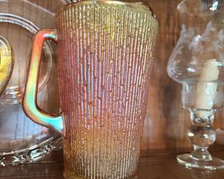 Vintage Janette Glass marigold tree bark