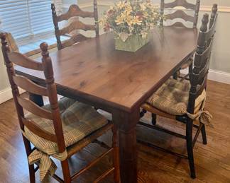 Solid Vintage Table & Chairs 