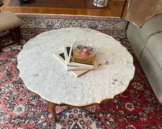 Coffee Table with marble top.