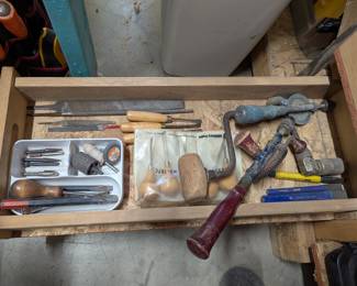 Files, chisels, vintage hand tools.  Some things available.