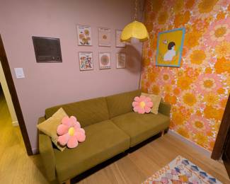 Art and lamp sold.  Couch still available.