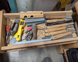 Chisels, planes, misc.  Still available.