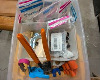 Pex plumbing tools and materials. Still available.