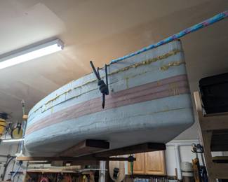 Foam boat build.  Needs to be shaped (similar to surfboards) and then fiber-glassed.  Top is plywood..  FREE to someone who wants to finish what I started.